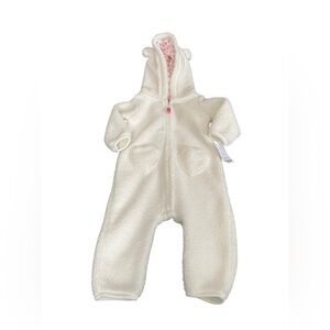 Carters White One Piece Cold Weather Cover up NWT Sz 6m​​​